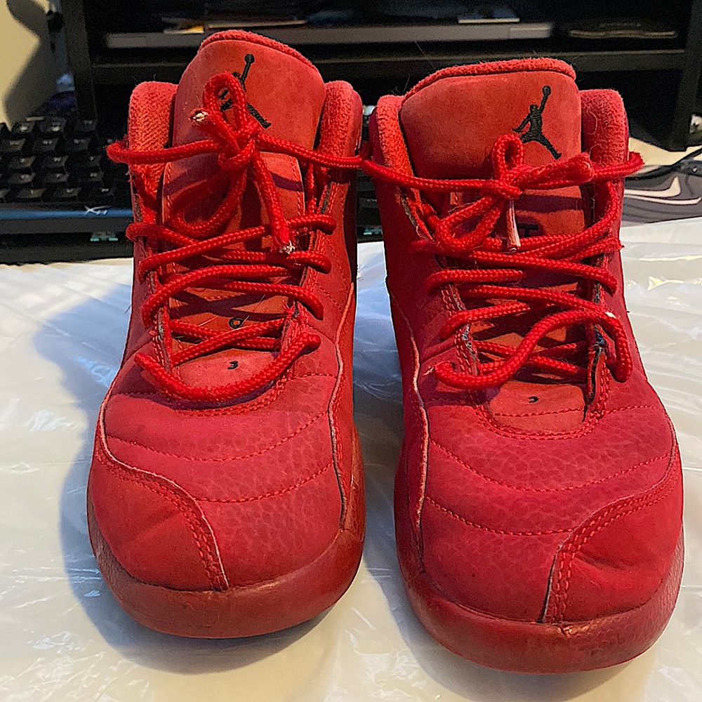Kids Jordan 12 Retro Gym Red